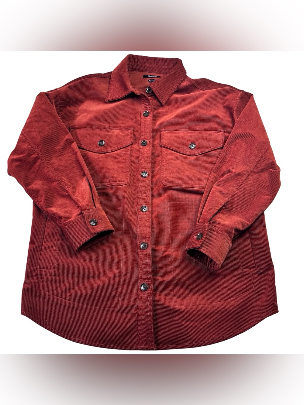 Madewell Corduroy Oversized Shirt Jacket Women’s Medium Stained Mahogany